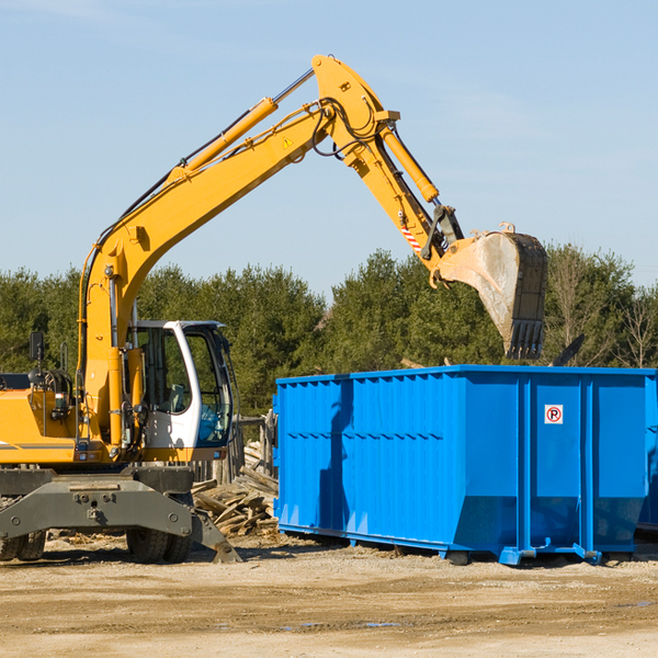 what size residential dumpster rentals are available in Hillsboro Indiana